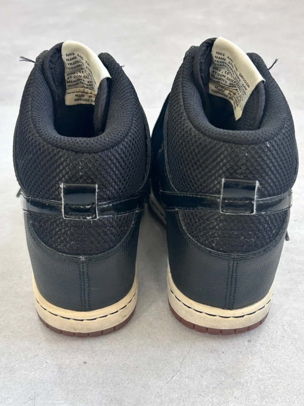 Nike Dunk Sky Hi Essential Wedge Sneakers Black Gum 579763-001 Women’s 6 / EU 36